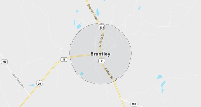 Map of Brantley, AL