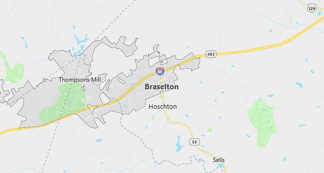 Map of Braselton, GA