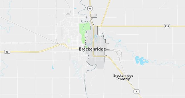 Map of Breckenridge, MN