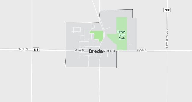 Map of Breda, IA