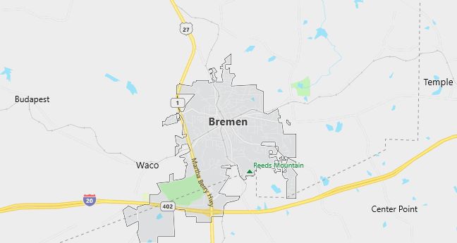 Map of Bremen, GA