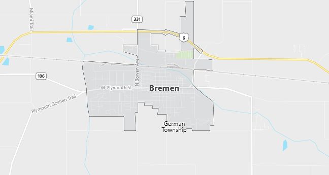 Map of Bremen, IN