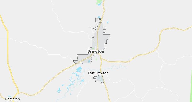 Map of Brewton, AL