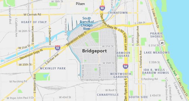 Map of Bridgeport, IL