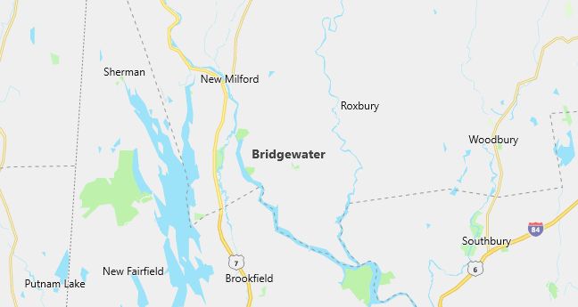 Map of Bridgewater, CT