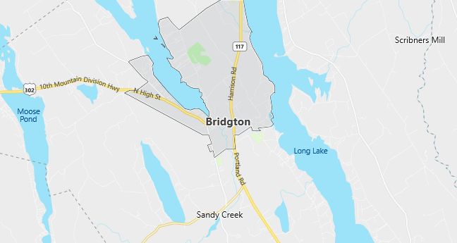 Map of Bridgton, ME