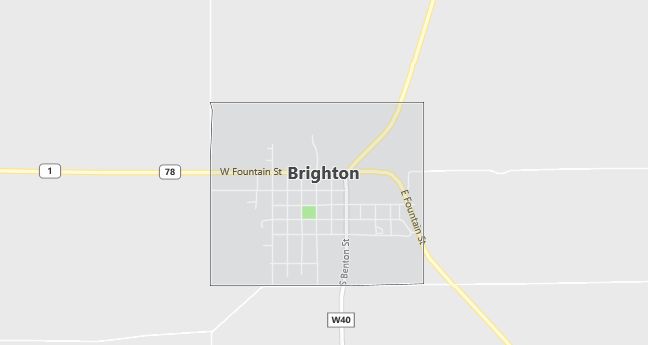 Map of Brighton, IA