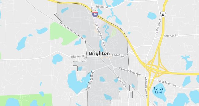 Map of Brighton, MI