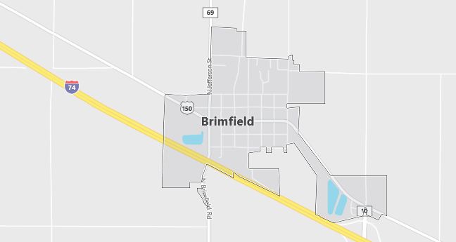 Map of Brimfield, IL