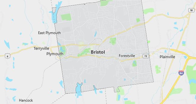 Map of Bristol, CT