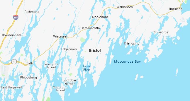 Map of Bristol, ME