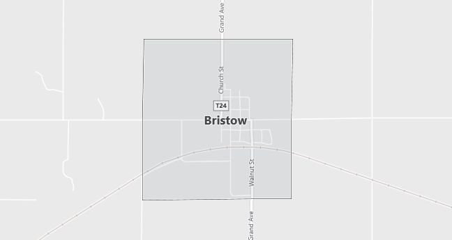 Map of Bristow, IA