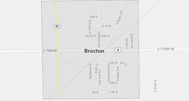 Map of Brocton, IL