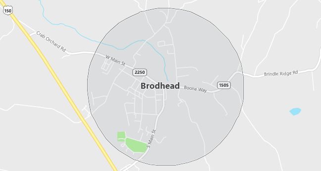 Map of Brodhead, KY