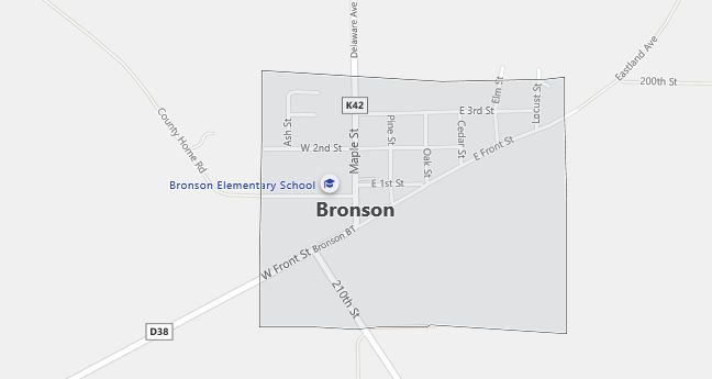 Map of Bronson, IA