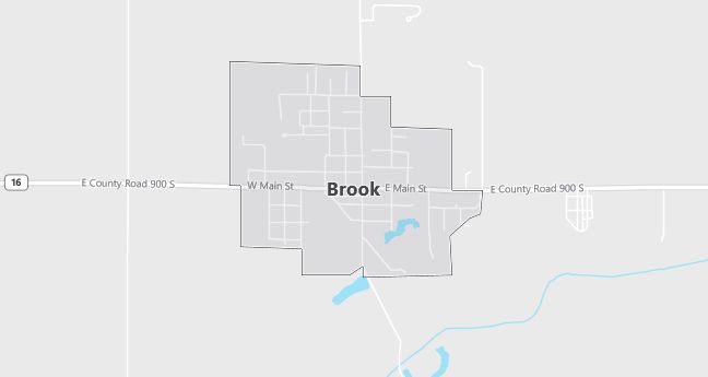 Map of Brook, IN