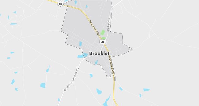 Map of Brooklet, GA