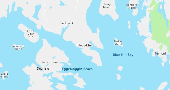 Map of Brooklin, ME