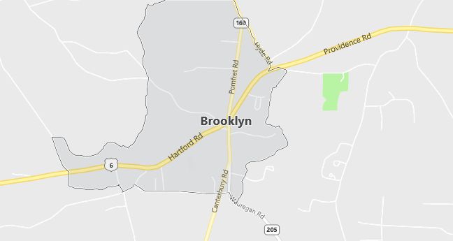 Map of Brooklyn, CT