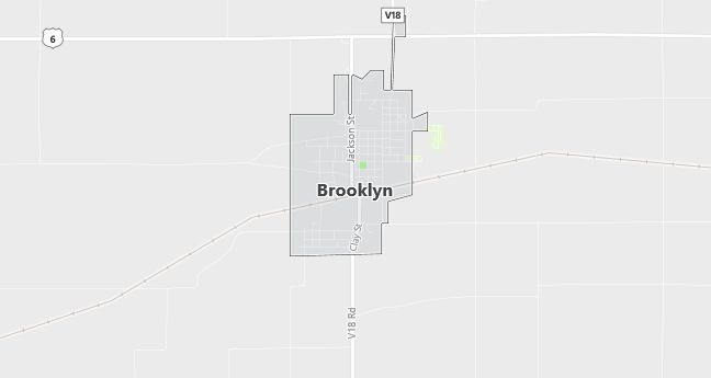 Map of Brooklyn, IA