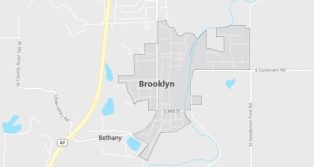 Map of Brooklyn, IN