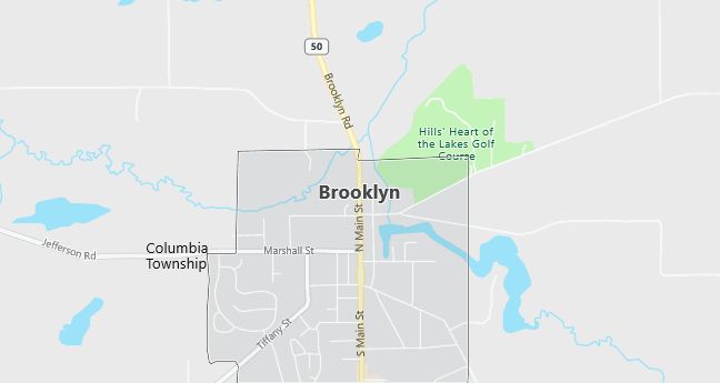 Map of Brooklyn, MI