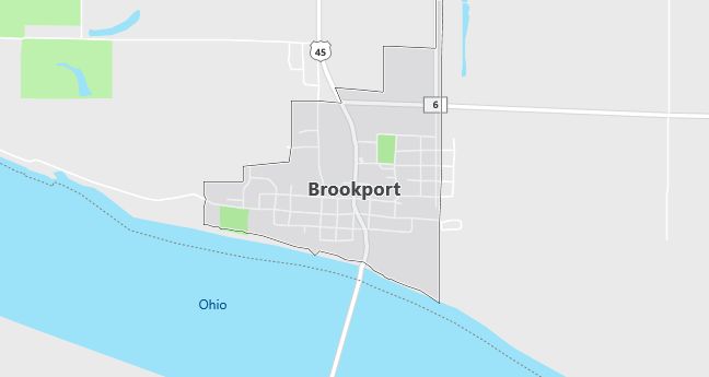 Map of Brookport, IL