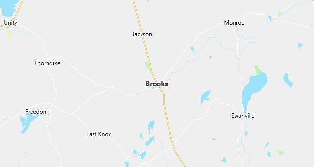 Map of Brooks, ME