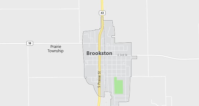 Map of Brookston, IN