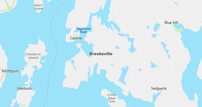 Map of Brooksville, ME