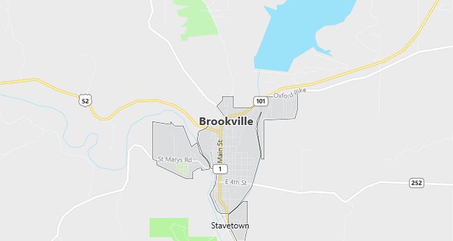 Map of Brookville, IN