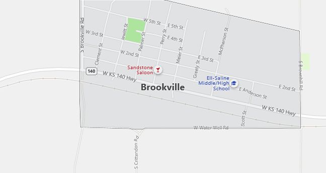 Map of Brookville, KS