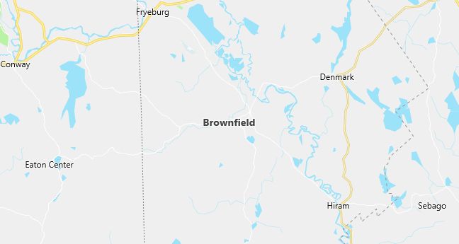 Map of Brownfield, ME