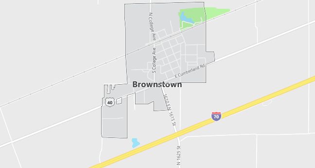 Map of Brownstown, IL