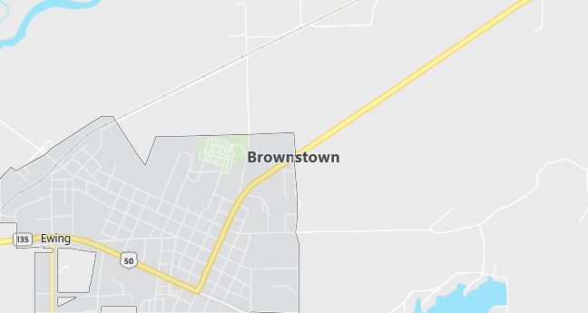 Map of Brownstown, IN