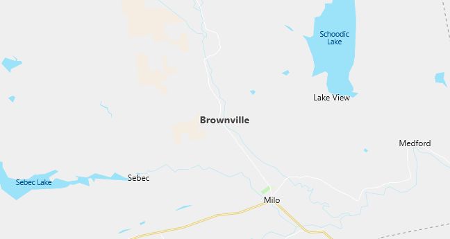 Map of Brownville, ME