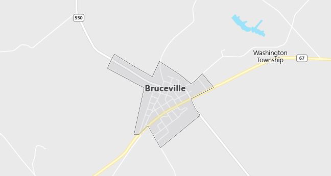 Map of Bruceville, IN