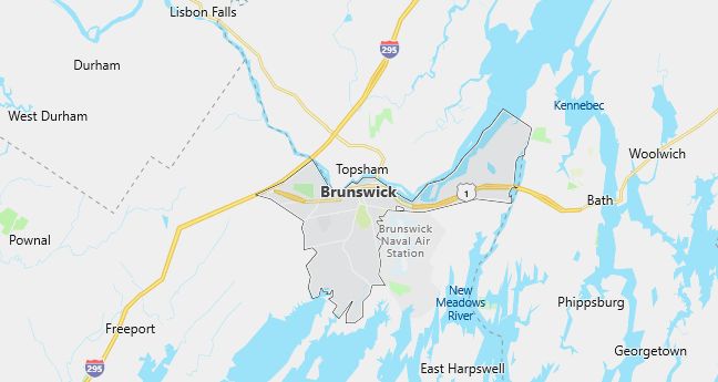 Map of Brunswick, ME