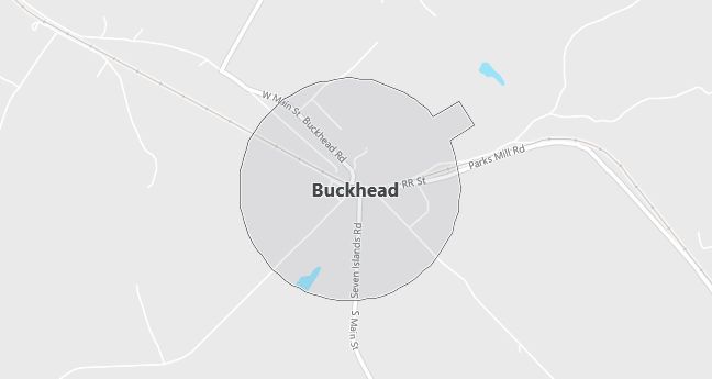 Map of Buckhead, GA