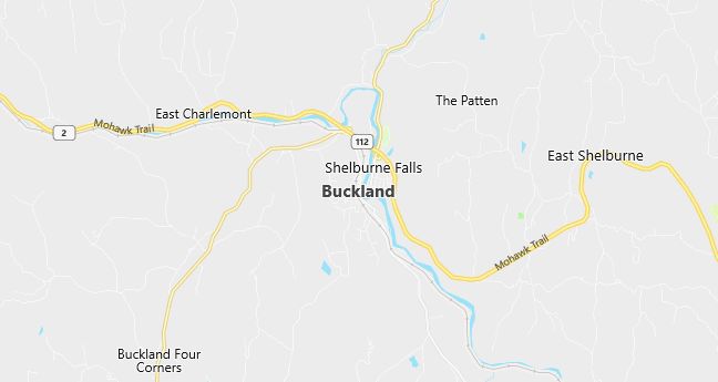 Map of Buckland, MA