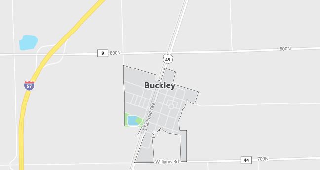 Map of Buckley, IL