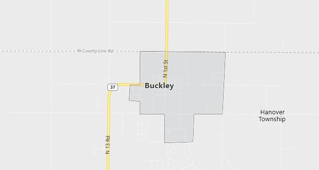 Map of Buckley, MI