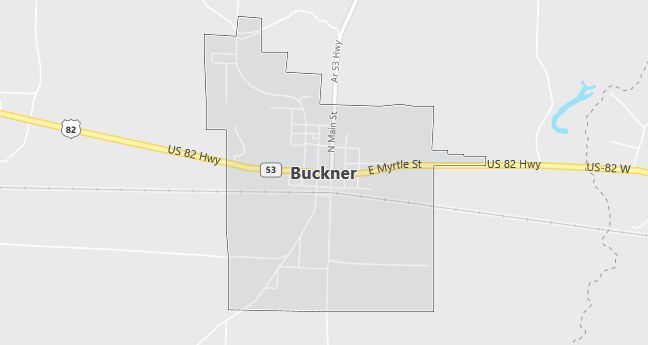 Map of Buckner, AR