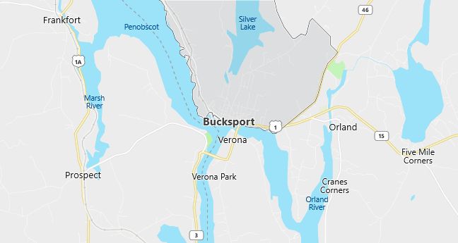 Map of Bucksport, ME