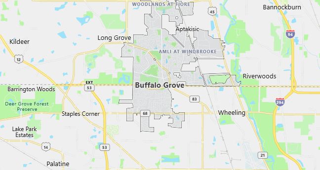 Map of Buffalo Grove, IL