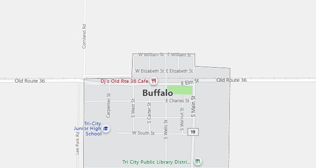 Map of Buffalo, IL