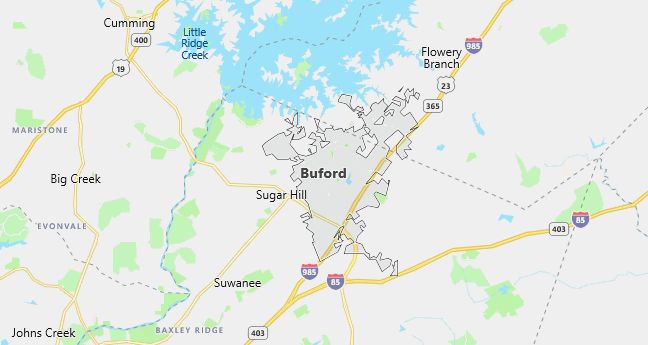 Map of Buford, GA