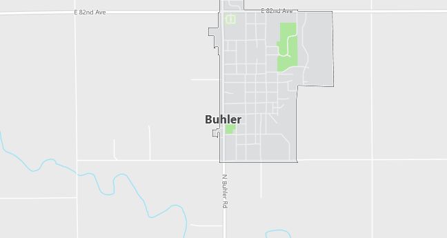 Map of Buhler, KS