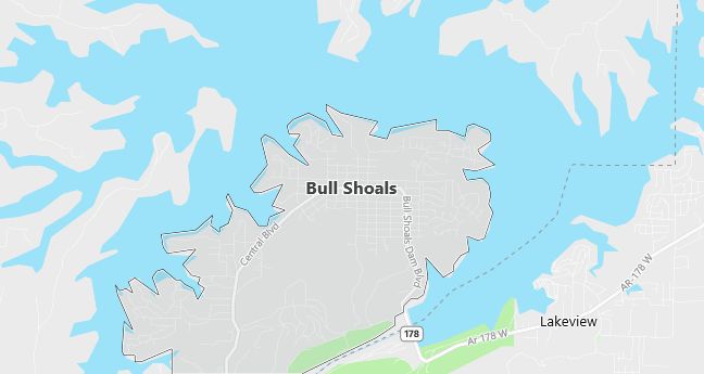 Map of Bull Shoals, AR