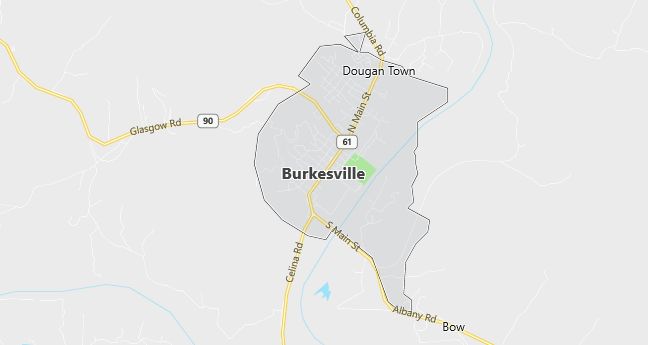 Map of Burkesville, KY